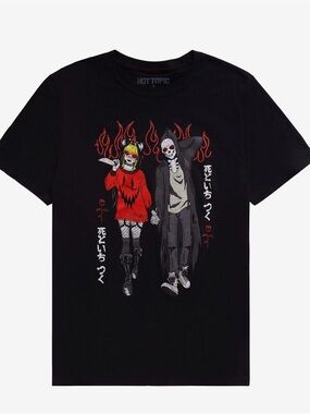 Hot Topic Flirting With Death Couple T-Shirt Tee